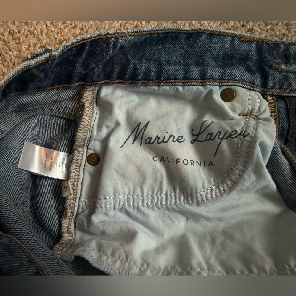 Women’s Marine Layer Denim Blue Shorts - Picture 7 of 8